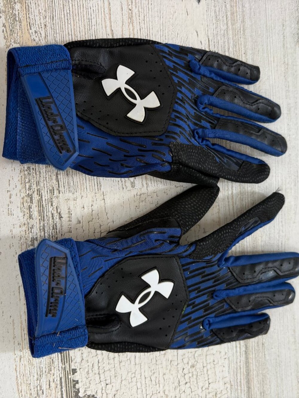Under Armour Youth Size Small Batting Gloves Left & Right Set Blue/Black